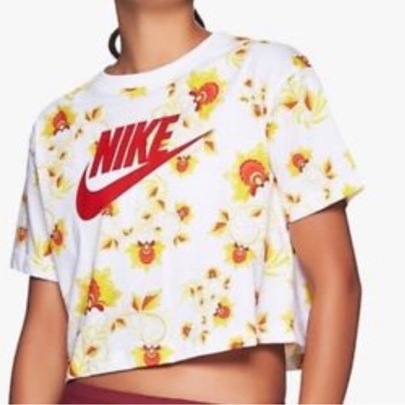 yellow and red nike shirt
